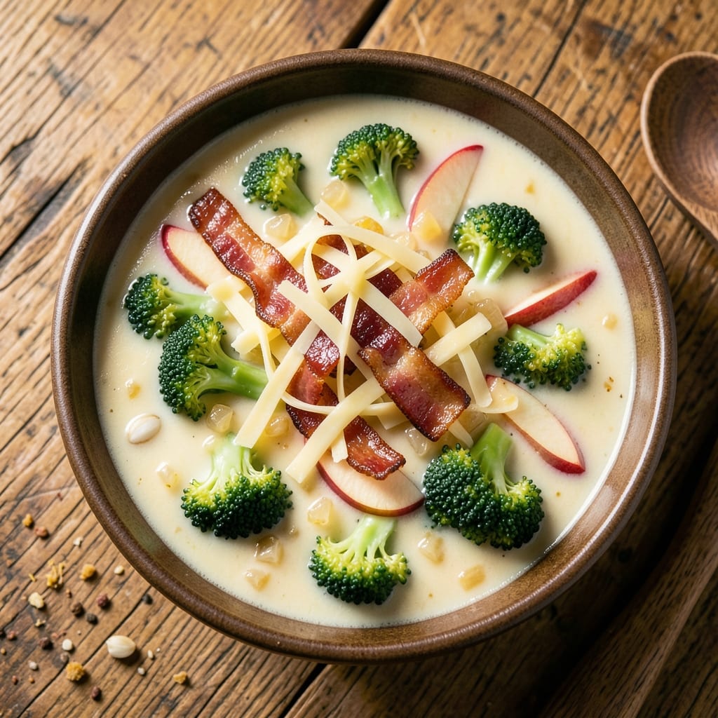 Apple Barn Broccoli Cheddar Soup Recipe: Smoky Bacon Bites and Velvety Cheese Swirls