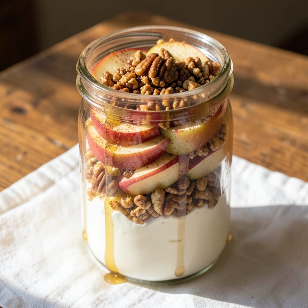 Apple Cinnamon Parfait Recipe: Layers of Vanilla Yogurt and Crunchy Granola