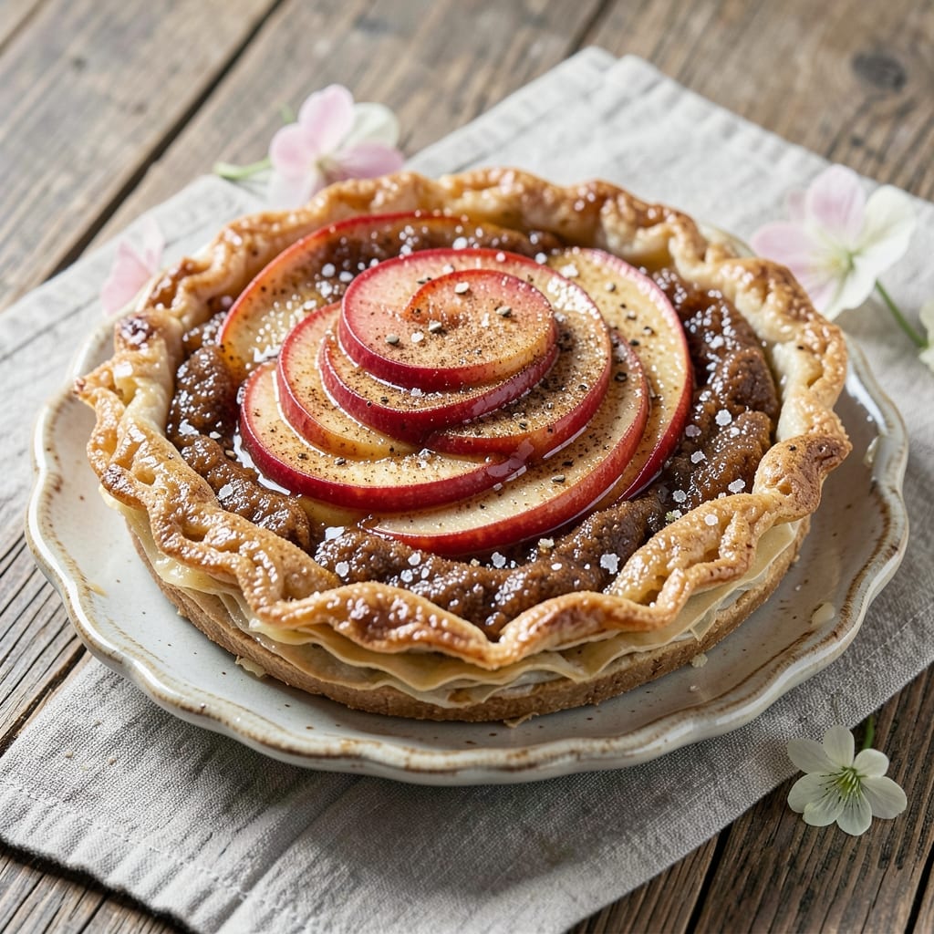 Apple Blossom Tart Recipe: Delicate Floral Filo Layers with Zesty Lemon Glaze