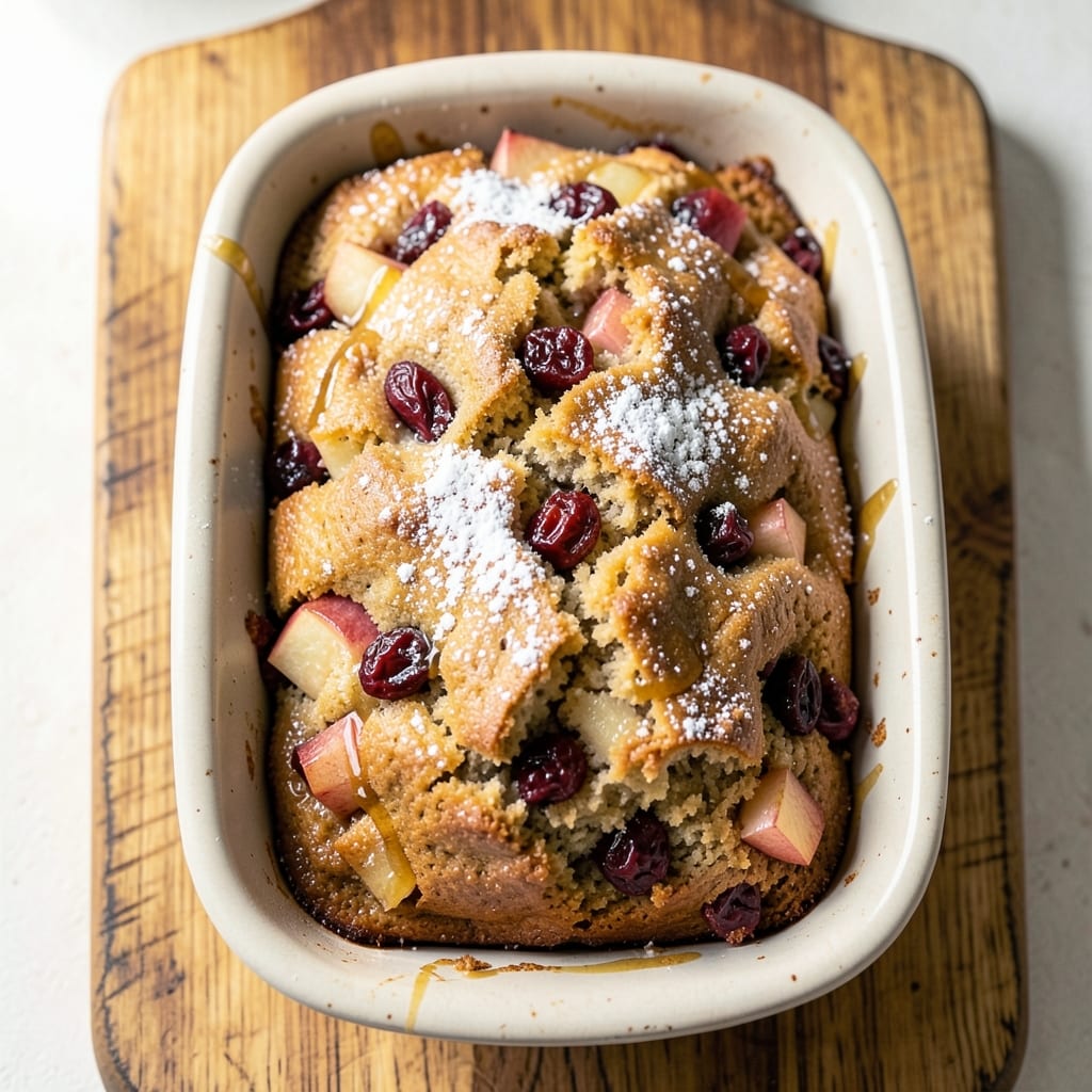Apple Cranberry Loaf Recipe: Spiced Fruit Streusel Crown in One Tin