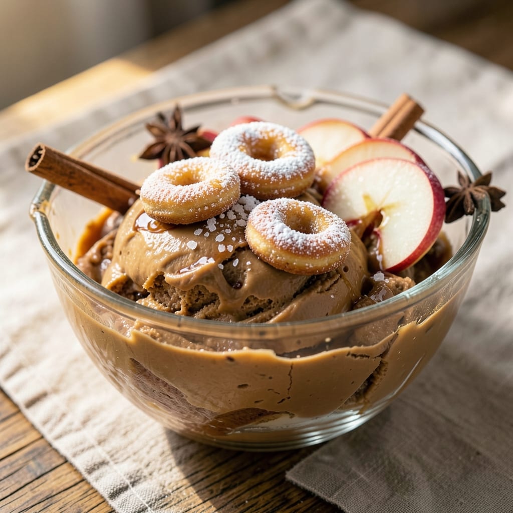 Apple Cider Donut Ice Cream Recipe: Caramelized Spice Swirls and Crunchy Topping Magic