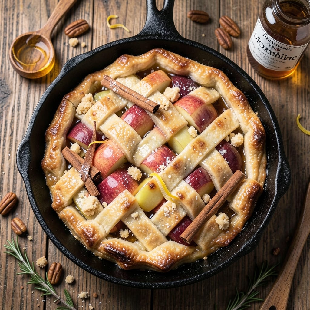 Appalachian Apple Pie with Moonshine Recipe: Boozy Spice and Crispy Crust Magic
