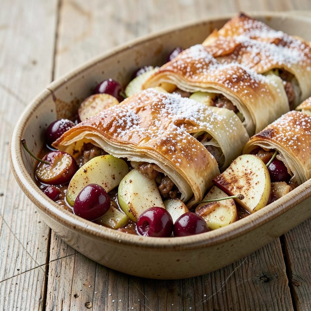 Apple Cherry Strudel Recipe: Flaky Layers With Spiced Fruit Filling