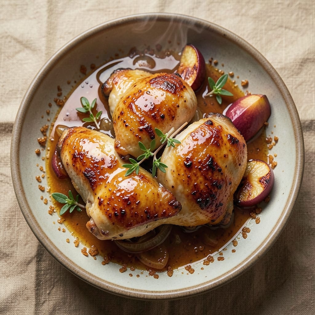 Apple Cider Glazed Chicken Thighs Recipe: Caramelized Sweetness With Crispy Skin