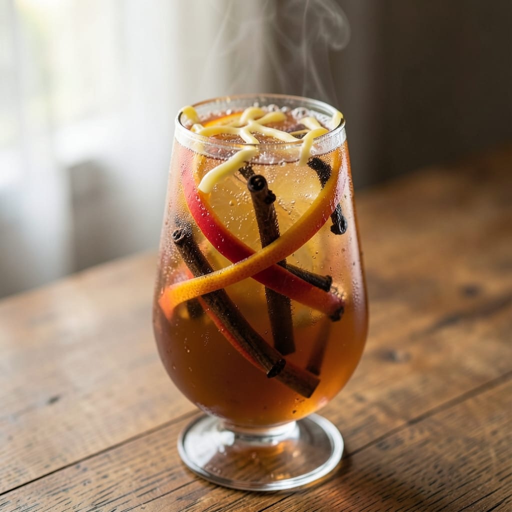 Apple Cider Sangria Mocktail Recipe: Spiced Apple Cider Fizz With Citrus Twist