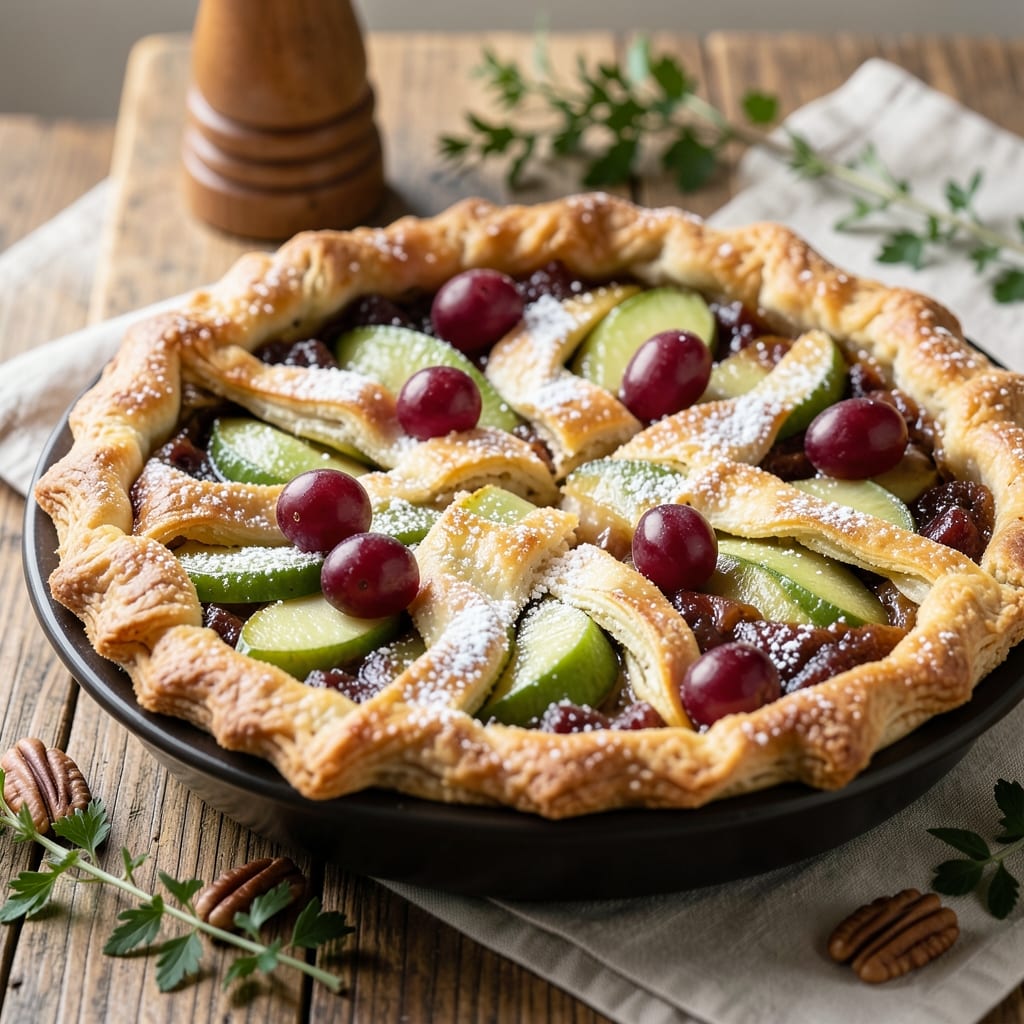 Apple and Grape Pie Recipe: Spiced Fruit Duet With Buttery Lattice Top