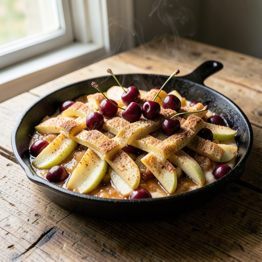 Apple Cherry Crisp Dessert Recipe: Warm Spiced Fruit and Buttery Oat Topping Bliss