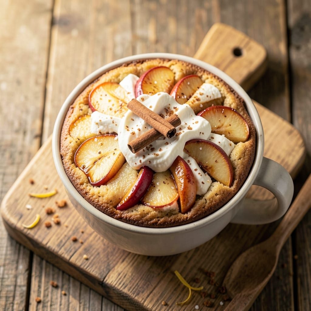 Apple Cinnamon Cottage Cheese Mug Cake Recipe: Warm Spiced Bites with Crispy Top Magic