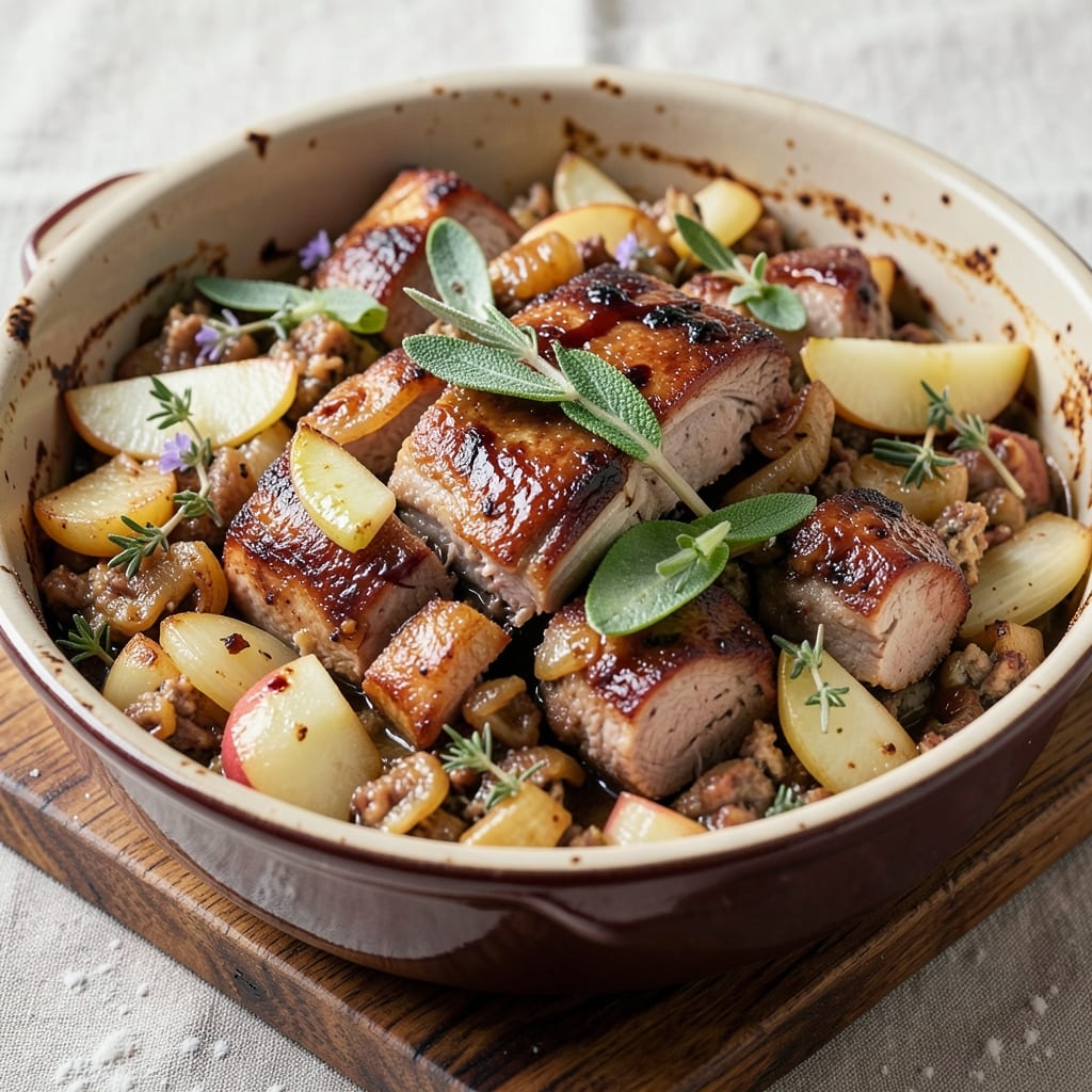 Apple and Pork Stuffing Recipe: Savory-Sweet Crumb with Crispy Edges