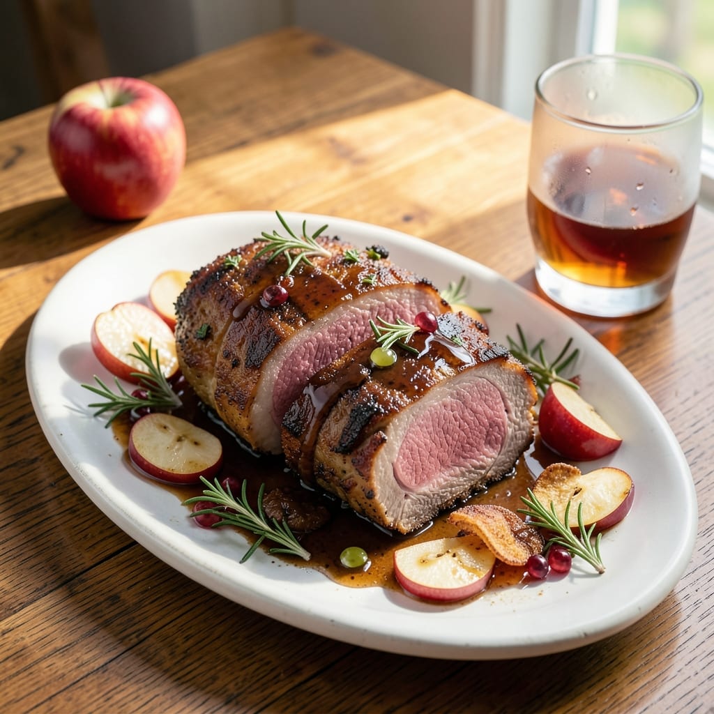 Apple Bourbon Pork Loin Recipe: Sweet-Spiced Glaze That Caramelizes