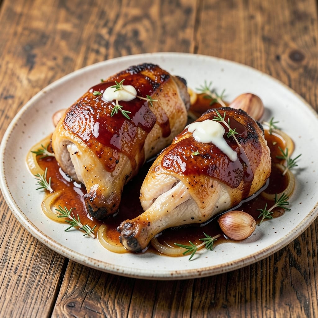 Apple Cider Chicken Thighs Recipe: Spiced Braise With Caramelized Apple Crunch
