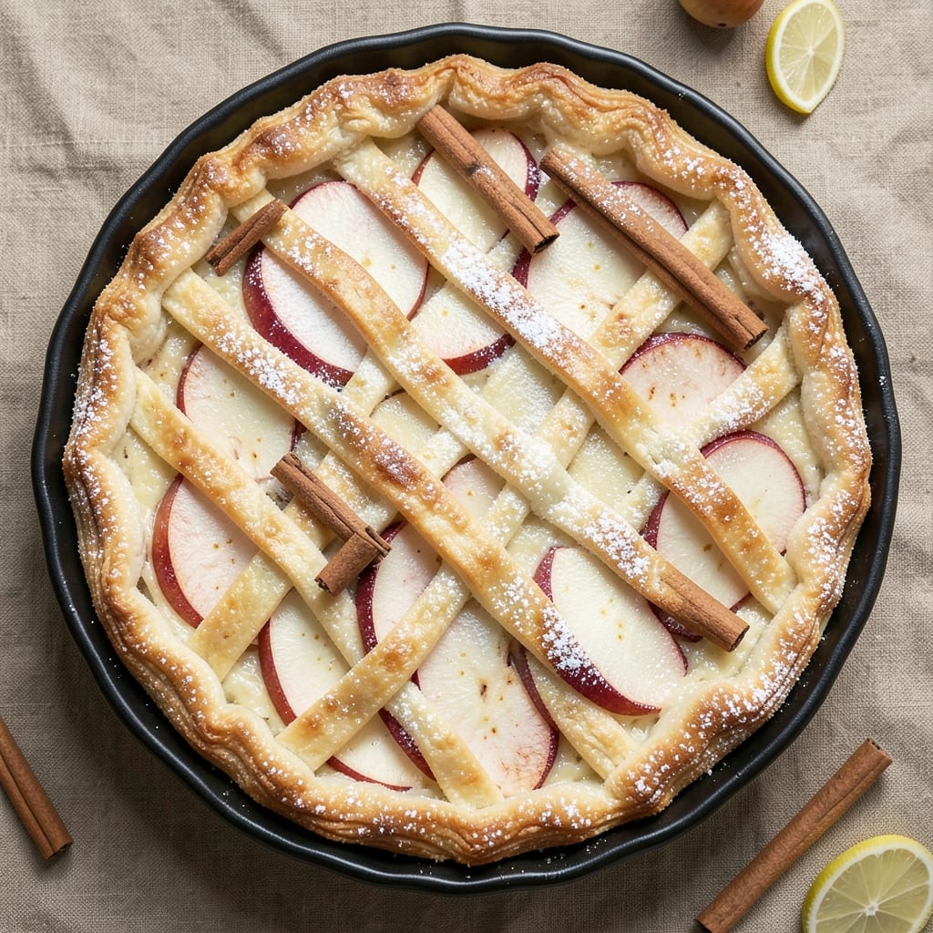 Apple and Custard Impossible Pie Recipe: Fondant-Bridged Height Without the Wobble