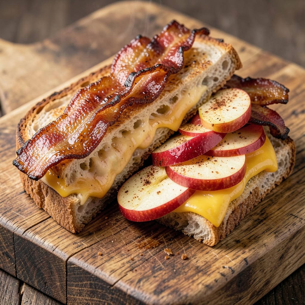 Apple Bacon Grilled Cheese Recipe: Smoky Sweet Crunch Between Melty Layers