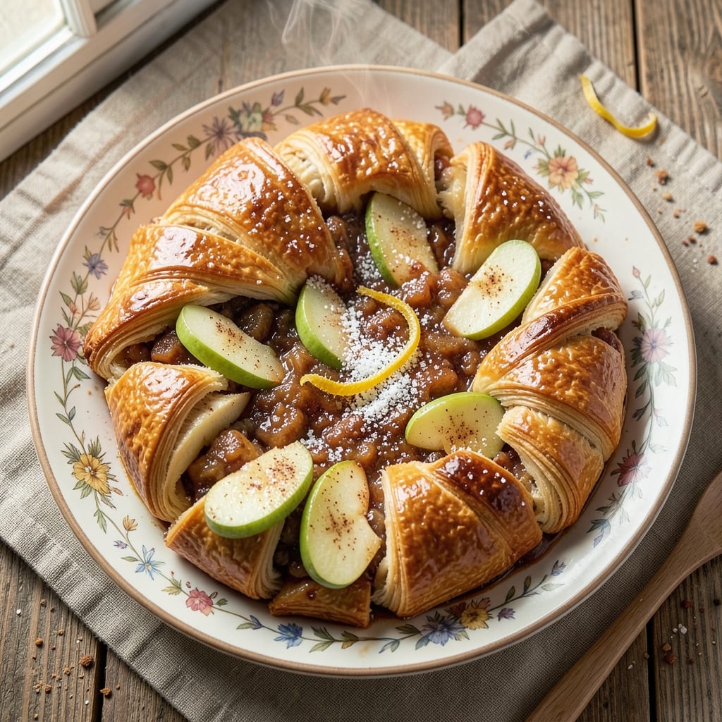 Apple Crescent Ring Recipe: Flaky Layers and Caramelized Apple Bliss