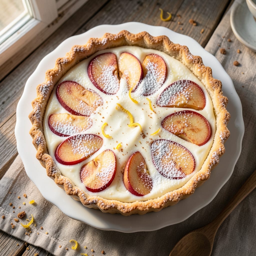 Apple Cream Tart Recipe: Caramelized Topping and Vanilla Cream Fusion