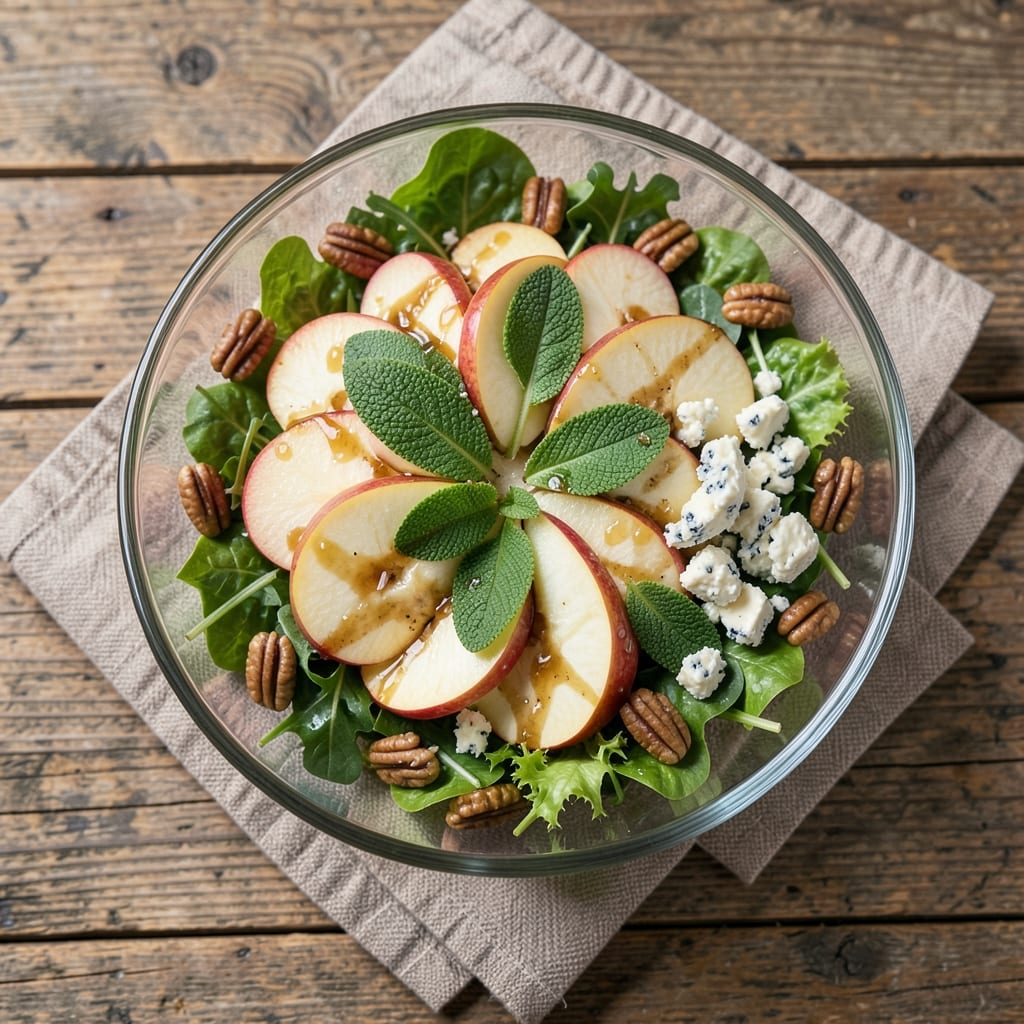 Apple Cider Salad Recipe: Warm Spiced Apples and Crunchy Greens