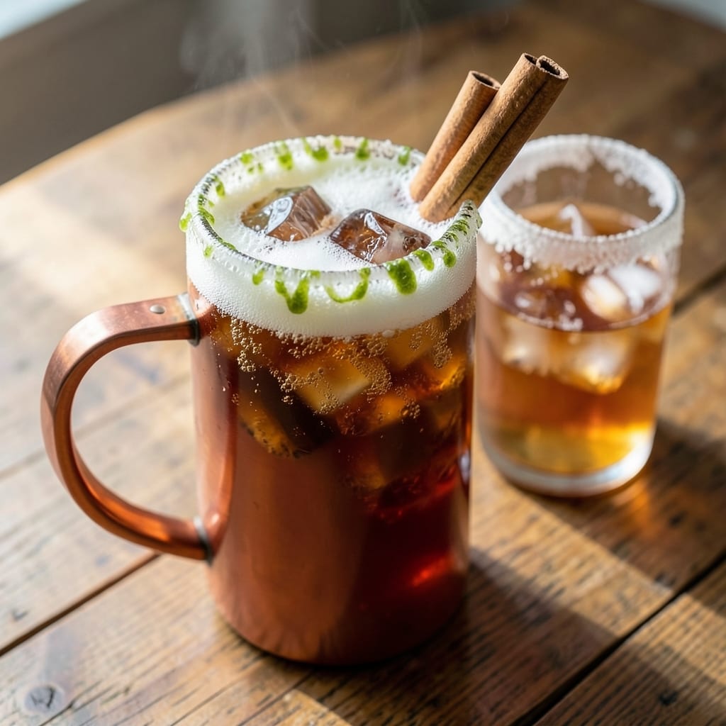 Apple Cider Moscow Mule Pitcher Recipe: Spiced Rum and Ginger Fizz for Crowds