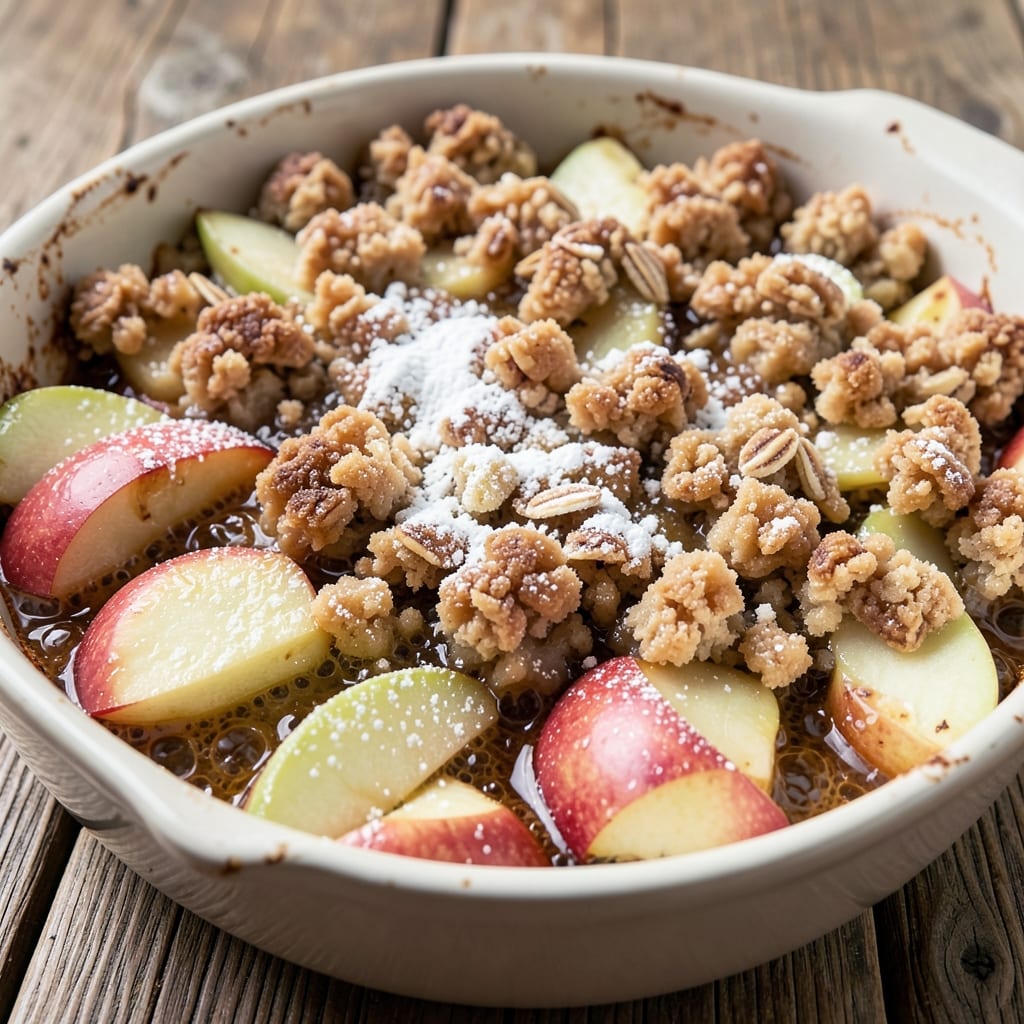 American Apple Crumble Recipe: Warm Spiced Topping Over Juicy Fruit