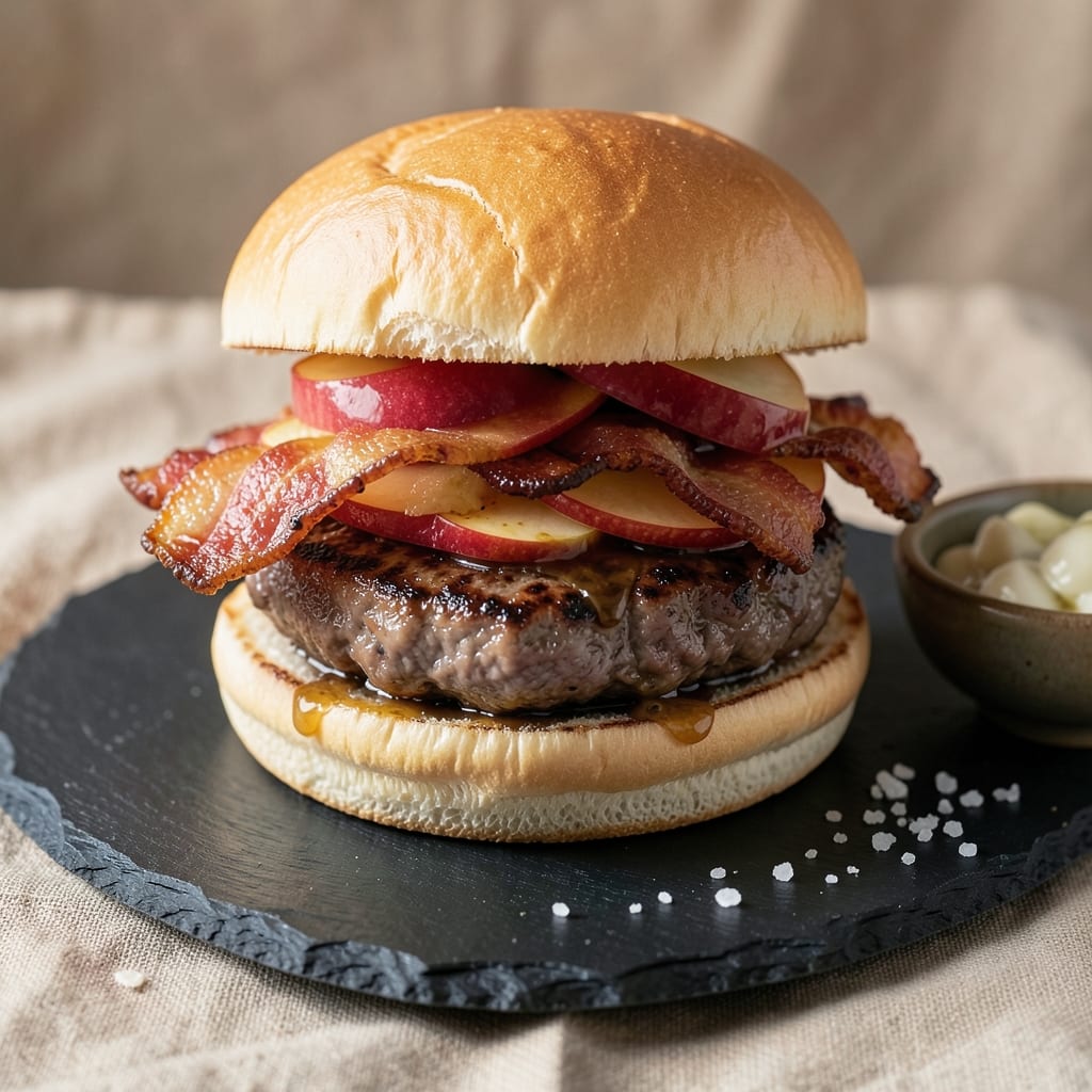 Apple Bacon Burgers Recipe: Sweet-Savory Smash Stacks With Crispy Edges