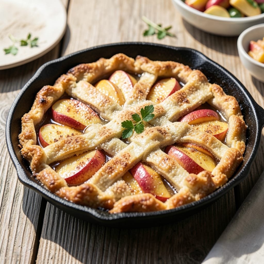Apple Cobbler Recipe Made With Pie Crust: Buttery Crust Cradles Warm Spiced Apples