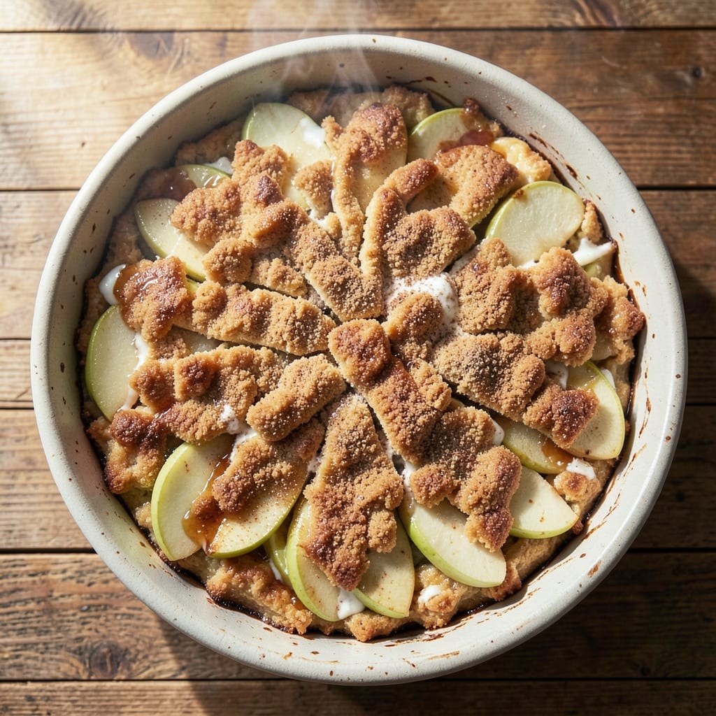 Air Fryer Apple Cobbler Recipe: Caramelized Topping and Juicy Apple Layers