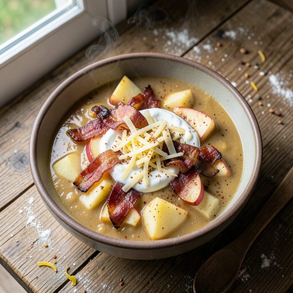 Apple Barn Loaded Potato Soup Recipe: Smoky Cheddar and Apple Pie Spice Twist