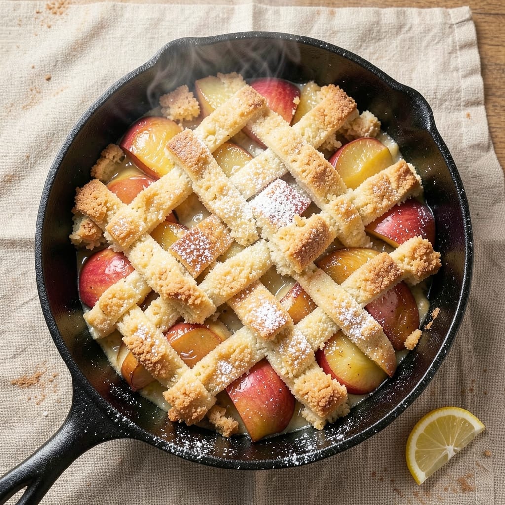 Apple Cobbler Cast Iron Recipe: Spiced Apple Filling with Crispy Buttery Topping