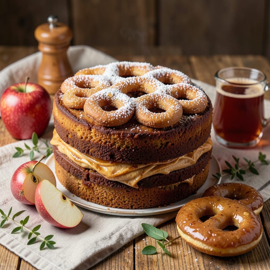 Apple Cider Donut Pound Cake Recipe: Spiced Apple Swirls and Buttery Fondant Crown