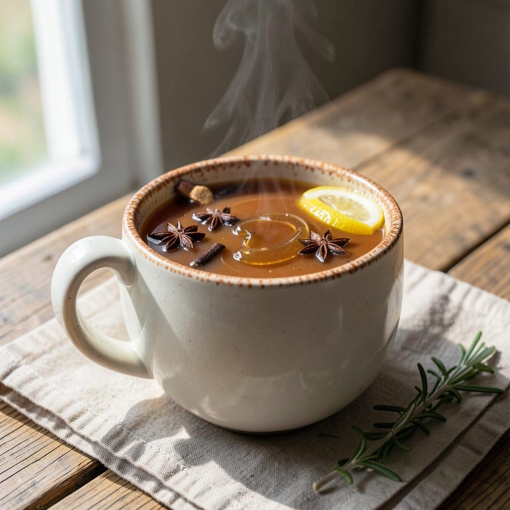 Apple Cider Recipe for Sore Throat: Warm Spiced Elixir with Honey-Ginger Boost