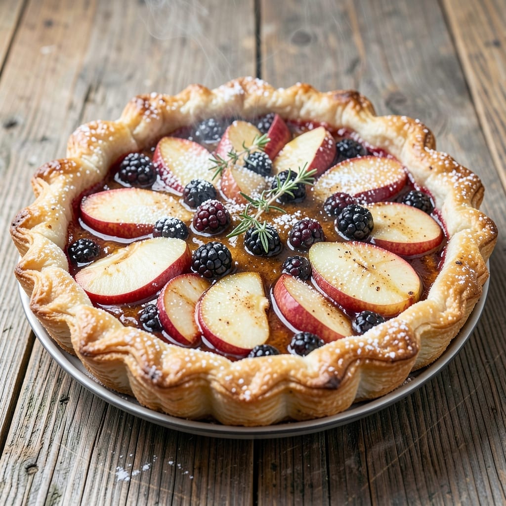 Apple and Blackberry Puff Pastry Pie Recipe: Dual-Fruit Lattice Crust Magic